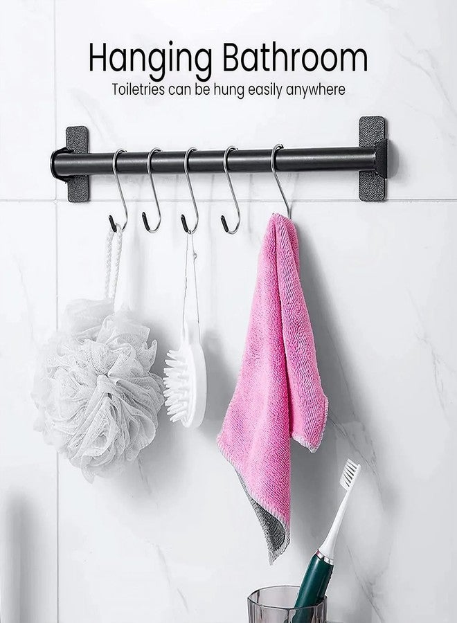 Oblivion S Hooks for Hanging 5 Pcs - Heavy Duty Stainless Steel Hooks for Clothes, 3" Inch Long Extension for Wardrobe Accessory, Utility Organizer for Kitchenware, Workshop, Office, Bathroom & Pots - Image 2